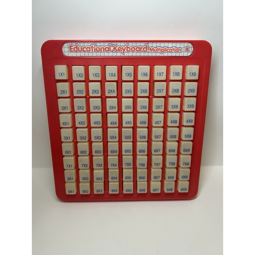 Vintage Press & See Multiplication Educational Keyboard Homeschool Tool Toy